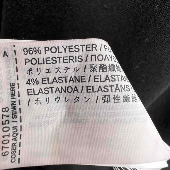 MNG Shift Dress Black with White Stripe Long Sleeves V Neck Womens XS - Picture 6 of 6